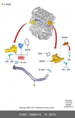 ТЕРМОСТАТ СБ 5086515 5086515 FORD