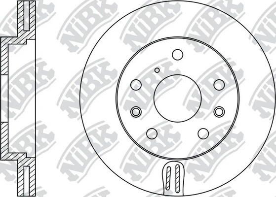 Диск тормозной CHERY Tiggo (05-14) передний (1шт.) NIBK RN1347 NIBK