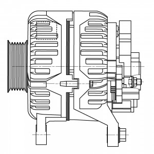 Генератор для а/м VAG A6 (97-) 2.4i/2.8i/A4 (94-) 1.6i/1.8i 120A (LG 1846) LG1846 START VOLT