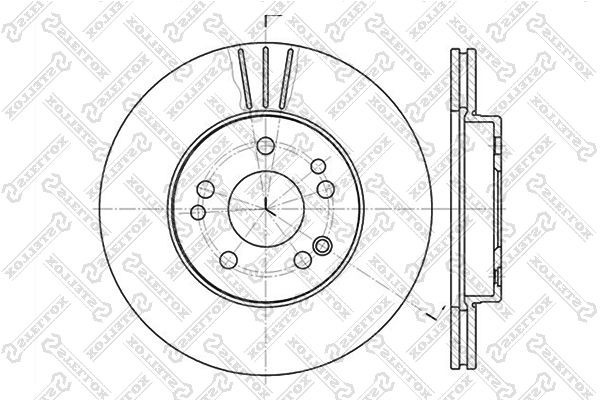 диск тормозной передний!\ MB S124/W124/W201 2.3-3.0TD 85> 6020-3308V-SX STELLOX