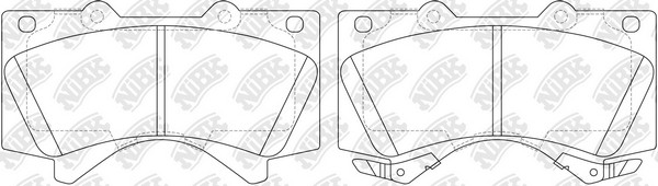 Колодки передние (TOYOTA LAND CRUISER J200 4.5D/4.7 07-/LEXUS LX570 08-) PN1541 PN1541 NIBK