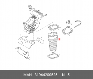 Гофра рулевой колонки MAN 81964200525 MAN