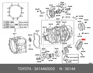 3614460020 ПРОКЛАДКА БУМАЖНАЯ 36144-60020 TOYOTA