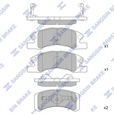 Колодки тормозные дисковые SP1611 SP1611 SANGSIN