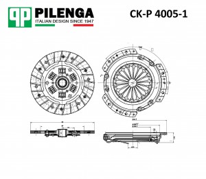 Корзина сцепления с ведомым диском ВАЗ 2110-2112 CK-P4005-1 CKP40051 PILENGA