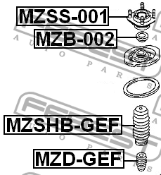 Пыльник амортизатора передний MAZDA 626 GE MZSHB-GEF MZSHB-GEF FEBEST