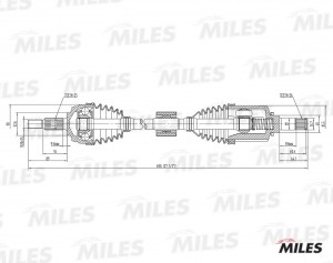 Привод в сборе передний левый RENAULT DUSTER 4x2/FLUENCE GC01164 GC01164 MILES