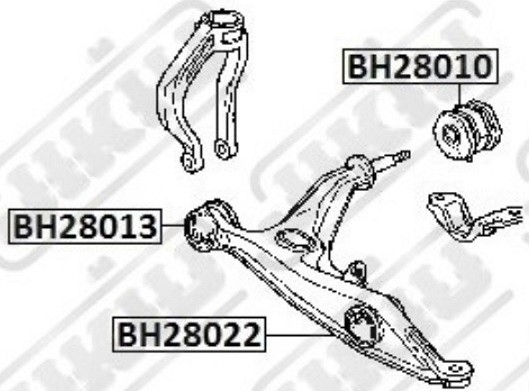 Сайлентблок рычага передний HONDA CIVIC 95-01, CR-V 95-01 BH28013 BH28013 JIKIU