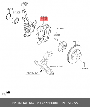 ЗАЩИТНЫЙ КОЖУХ ТОРМОЗНОГО МЕХАНИЗМА, СПОСОБ ИЗГОТОВЛЕНИЯ КОМБИНИРОВАНН 51756-H90 51756H9000 HYUNDAI KIA