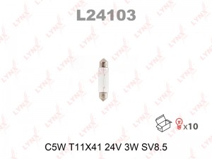 лампа! C5W T11X41 24V 3W SV8.5 L24103 LYNXAUTO