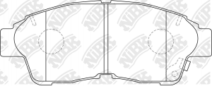 Колодки тормозные TOYOTA Corolla (97-01) передние (4шт.) NIBK PN1322 NIBK