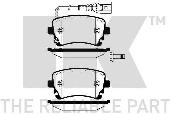 колодки дисковые задние! с датч.\ Audi A4/A6/A8 2.8-4.2/3.0TDi 02>, VW Phaeton 0 224764 NK
