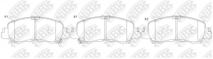 Колодки тормозные MITSUBISHI Eclipse (18-) передние (4шт.) NIBK PN3816 NIBK