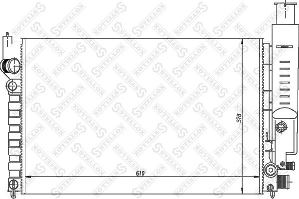 радиатор системы охлаждения!\ Peugeot 405 1.6-1.9D 87-92 10-25126-SX STELLOX