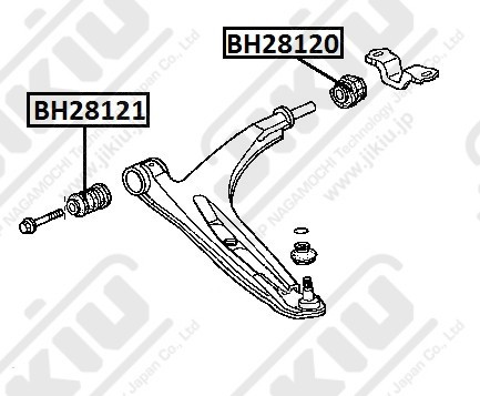 сайлентблок рычага передней подвески!\ Honda City 86-03 BH28121 JIKIU