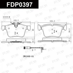 Тормозные колодки дисковые смесь CERAMIC FDP0397 FDP0397 FAP
