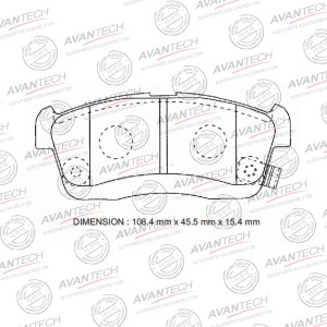 Колодки тормозные дисковые Avantech передние (противоскрипная пластина в компл.) AV1060 AVANTECH
