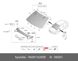 Датчик дождя ветрового стекла 96001A2000 96001A2000 HYUNDAI KIA