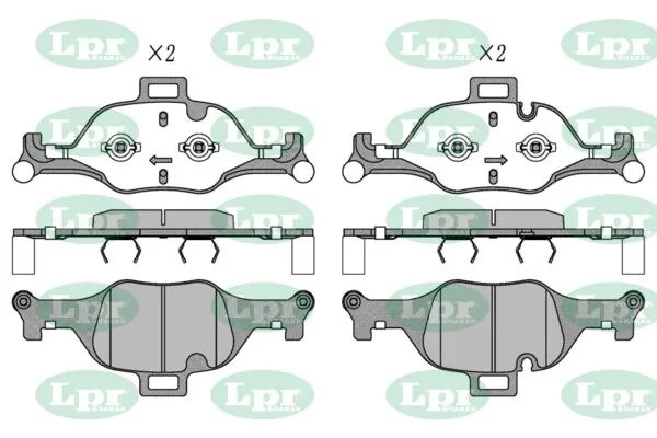 Колодки тормозные BMW 5 G30/F90/7 G11/G12/X3 G01/F97 передние 05P2040 05P2040 LPR