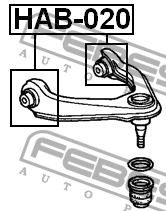 Сайлентблок верхн рычага HONDA CR-V HAB-020 HAB-020 FEBEST