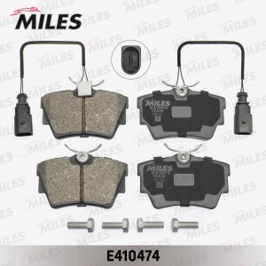 СНЯТ С ПР-ВА Колодки тормозные задние (без датчика + болты) (Смесь Low-Metallic) E410474 MILES