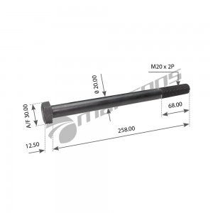 БОЛТ АМОРТИЗАТОРА M20*2*260 MAN F/M2000 400.616 MANSONS