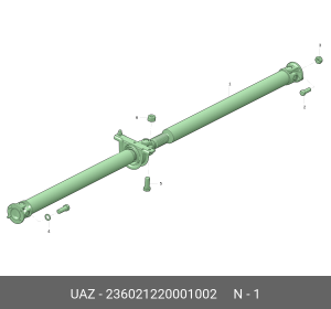 Вал карданный УАЗ Профи (4х2,4х4) задний (L=1988мм) (ОАО УАЗ) 236021220001002 UAZ UAZ