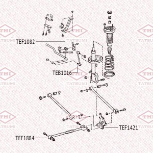 Сайлентблок задней цапфы TOYOTA Avensis 97- TEF1421 TEF1421 TATSUMI