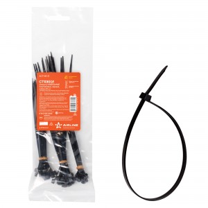 Хомут нейлоновый AIRLINE 2.5 х 100 мм, 3.6 х 150 мм, 3.6 х 200 мм черный 60 шт. ACT-NK-31 AIRLINE