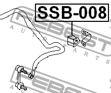 Втулка стабилизатора SUBARU LEGACY B12 199­7.11-2003.04 SSB-008 SSB-008 FEBEST