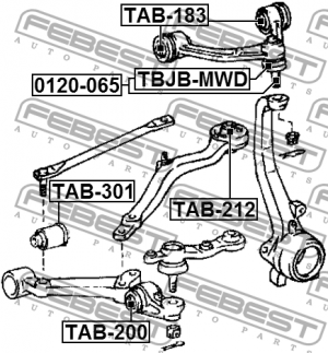 Опора шаровая верхняя TOYOTA MARK 2/CHASER/CRESTA GX100 1996-2001 0120-065 0120-065 FEBEST