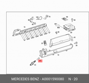 Наконечник свечной MERCEDES S (W221) (05-13) OE A 000 159 00 80 MERCEDES BENZ