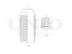 Комплект пыльник и отбойник (2 шт.) DUC-50085 UNIO