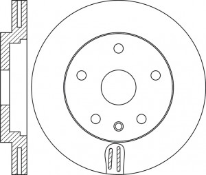 Диск тормозной OPEL Astra J (11-),Zafira C передний (1шт.) NIBK RN1680 NIBK
