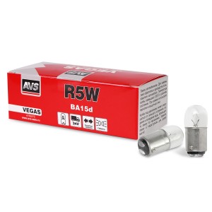ЛАМПА AVS VEGAS 24V. R5W(BA15D) BOX(10 ШТ.) A78327S AVS