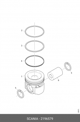 Комплект поршневых колец 2196579 SCANIA