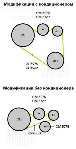 Ролик привод. ремня Peugeot 307 (00-) 1.4d/1.6d (с натяж. мех.) d46 (CM 5275) CM5275 TRIALLI