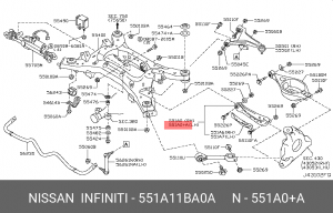 Рычаг задней подвески 551A1-1BA0A 551A1-1BA0A NISSAN