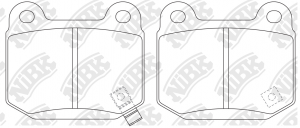 Колодки тормозные SUBARU Impreza (07-14) задние (4шт.) NIBK PN0226 NIBK