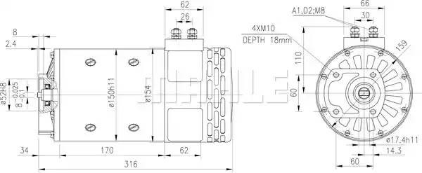 MERCEDES BENZ 2.0-3.5D/TD 85>> KC63/1D MAHLE KNECHT
