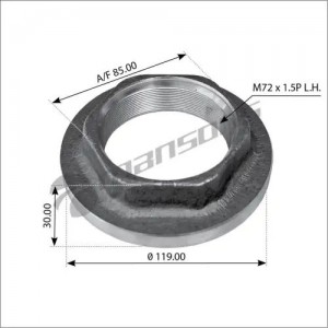 Гайка ступицы [D=119 H=30 M72x1.5P(LH) A/F 85] 600.126 MANSONS