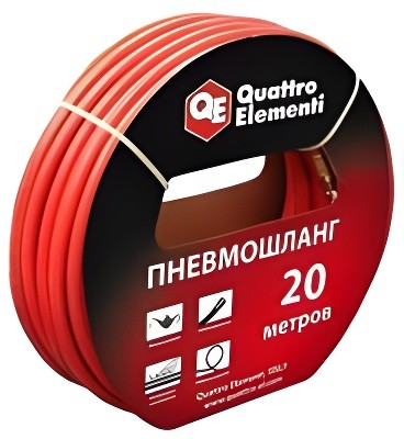 Шланг компрессора 6х11мм 20м ПВХ армированный Euro QUATTRO ELEMENTI 770-964 QUATTRO ELEMENTI