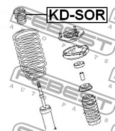 Отбойник амортизатора передний KIA SORENTO 02-06 KD-SOR KD-SOR FEBEST