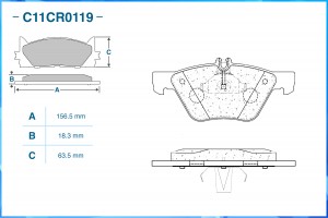 Тормозные колодки передние Low Metallic C11CR0119 C11CR0119 CWORKS
