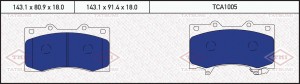 колодки дисковые перед.!\ NISSAN Patrol 10> TCA1005 TATSUMI