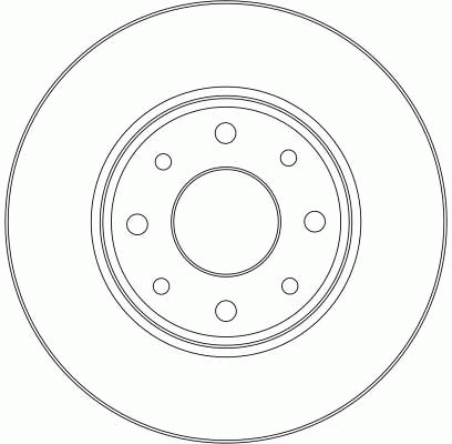 Диск тормозной TOYOTA Corolla (00-07) задний (1шт.) TRW DF4379 TRW
