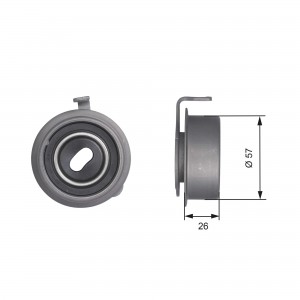 ролик натяжной ремня ГРМ! Hyundai Atos/Getz 1.0-1.2 98> T41241 GATES