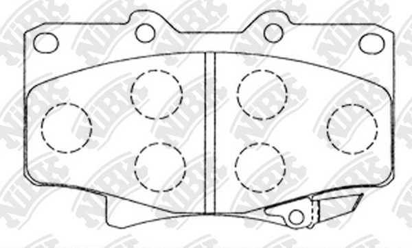 Колодки тормозные TOYOTA Land Cruiser (J80) передние (4шт.) NIBK PN1242 NIBK
