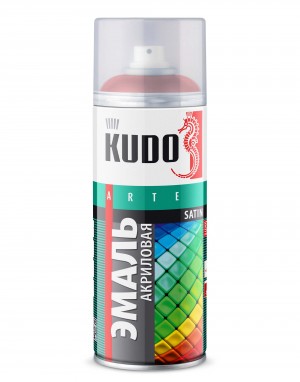 Краска красная огненно акриловая satin RAL3000 аэрозоль 520мл KUDO KU-0A3000 KUDO