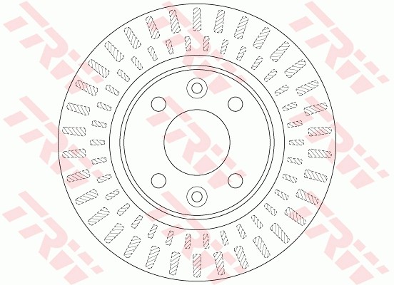 Диск тормозной передний RENAULT LOGAN II, SANDERO II (10/12- ) DF6534 DF6534 TRW